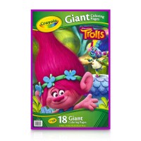 Crayola Trolls Giant Coloring Pages, 18 Sheets for Ages 3+   